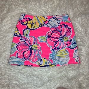Lilly Pulitzer Pink Marigold Skort Skirt Swept By The Tides Size 2 Style 23550